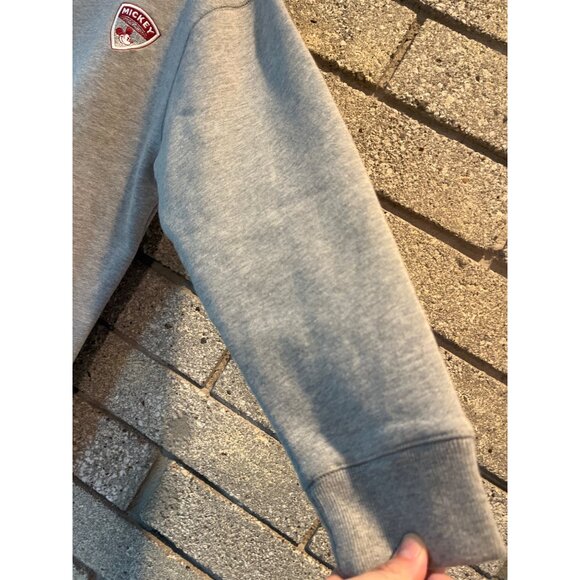 Vintage Disney Store Mickey Mouse Embroidered Gray Sweatshirt L - Picture 8 of 10